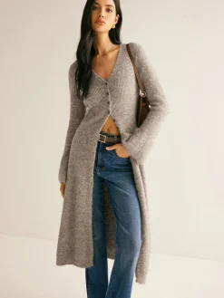 COMMENSE Stacking V-Neck Split Breasted Sweater Dress* White Dresses|Black Dresses