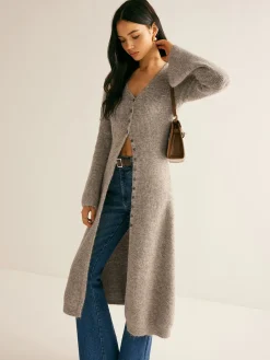 COMMENSE Stacking V-Neck Split Breasted Sweater Dress* White Dresses|Black Dresses