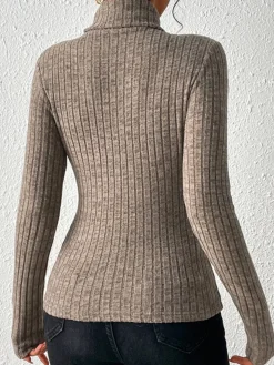 COMMENSE Stand Collar Brushed Top* T-shirts|Tops