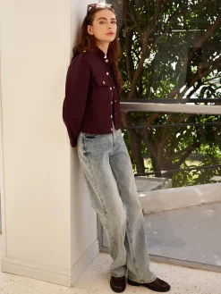COMMENSE Stand Collar Button Jacket* Outerwear|Jackets