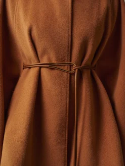 COMMENSE Stand Collar Lariat-Belted Warm Cloak* Outerwear|Tops