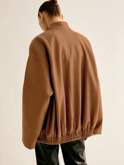 COMMENSE Stand Collar Plain Button Jacket* Outerwear|Jackets