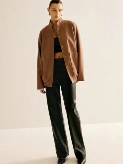 COMMENSE Stand Collar Plain Button Jacket* Outerwear|Jackets