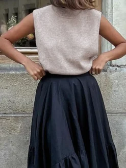 COMMENSE Stand Collar Sweater Vest* Sweater Vests|Sweaters & Cardigans