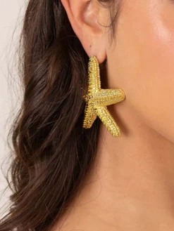COMMENSE Starfish Design Beach Holiday Earrings* Earrings|Accessories