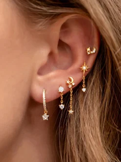COMMENSE Stars and Moon Earrings-5 Pieces* Earrings|Accessories