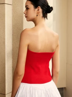 COMMENSE Strapless Cutout Sweater Vest* Sweater Vests|Sweaters & Cardigans