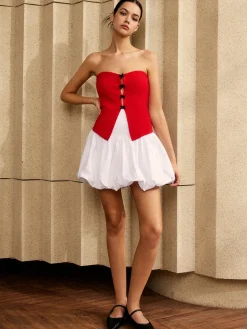 COMMENSE Strapless Cutout Sweater Vest* Sweater Vests|Sweaters & Cardigans