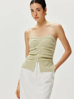 COMMENSE Strapless Split Pearl Sweater Vest* Sweater Vests|Sweaters & Cardigans