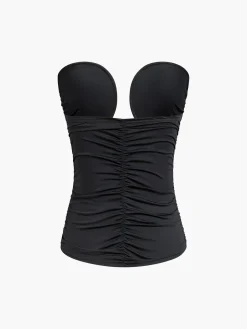 COMMENSE Strapless Wire Bustier Corset Top* Sweater Tops|Corset Tops