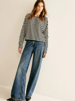 COMMENSE Striped Backless Knotted T-Shirt* T-shirts|Tops