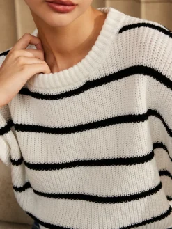 COMMENSE Striped Cap Sleeve Sweater* Sweater Vests|Sweaters & Cardigans
