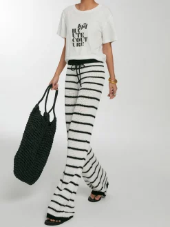 COMMENSE Striped Drawstring Knit Pants* Pants|Knitwear