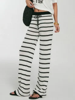 COMMENSE Striped Drawstring Knit Pants* Pants|Knitwear