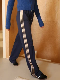 COMMENSE Striped Patchwork Drawstring Sweatpants* Pants|Bottoms
