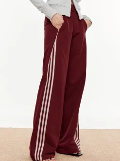 COMMENSE Striped Patchwork Elastic Waist Pants* Pants|Bottoms