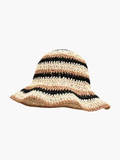 COMMENSE Striped Straw Bucket Hat* Hair Claws & Hats|Accessories