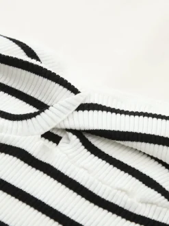 COMMENSE Striped Twist Detail Tube Top* Tank Tops & Camis|Tops