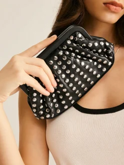 COMMENSE Studded Pleated Clutch Bag* Bags|Accessories