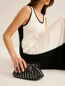 COMMENSE Studded Pleated Clutch Bag* Bags|Accessories