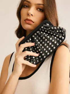 COMMENSE Studded Pleated Clutch Bag* Bags|Accessories