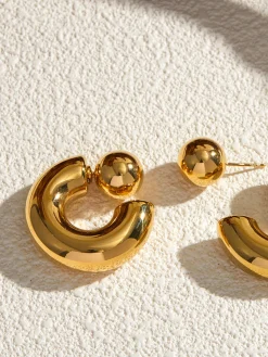 COMMENSE Stylish C-Shaped Earrings* Earrings|Accessories