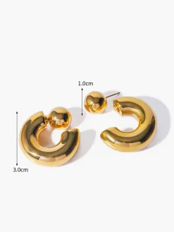 COMMENSE Stylish C-Shaped Earrings* Earrings|Accessories