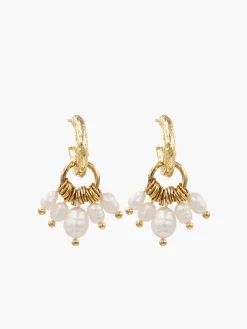 COMMENSE Stylish Metal Pearl Tassel Earrings* Earrings|Accessories