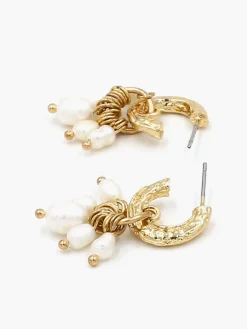 COMMENSE Stylish Metal Pearl Tassel Earrings* Earrings|Accessories