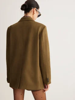 COMMENSE Suede Back-Slit Blazer* Outerwear|Blazers