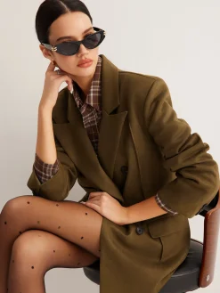COMMENSE Suede Back-Slit Blazer* Outerwear|Blazers