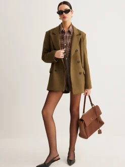 COMMENSE Suede Back-Slit Blazer* Outerwear|Blazers