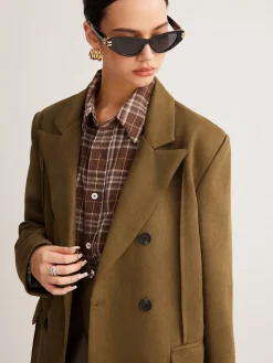 COMMENSE Suede Back-Slit Blazer* Outerwear|Blazers