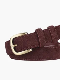 COMMENSE Suede Buckle Slim Belt* Belts & Chain|Accessories