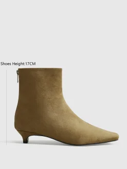 COMMENSE Suede Kitten Ankle Boots* Shoes|Accessories