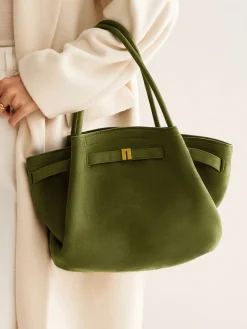 COMMENSE Suede Pleated Top Handle Bag* Bags|Accessories