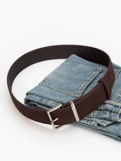 COMMENSE Suede Wide Buckle Belt* Belts & Chain|Accessories