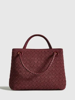 COMMENSE Suede Woven Tote Bag* Bags|Accessories