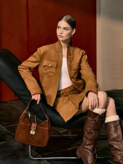 COMMENSE Suede Zipper Jacket* Outerwear|Jackets