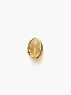 COMMENSE Sunshine Yellow Crystal Ring* Rings & Bracelets|Accessories