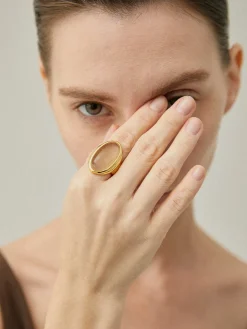 COMMENSE Sunshine Yellow Crystal Ring* Rings & Bracelets|Accessories