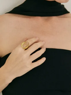 COMMENSE Sunshine Yellow Crystal Ring* Rings & Bracelets|Accessories