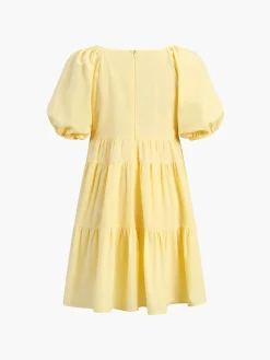COMMENSE Sunshine Zippered Plunge Skater Short Dress* Casual Dresses|Vacation Dresses