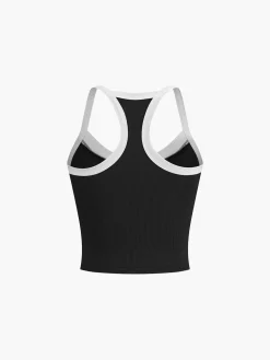 COMMENSE Sweetheart Neck Contrast Tank Top* Tank Tops & Camis|Tops