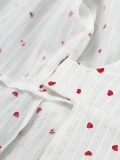 COMMENSE Sweetheart Textured Knotted Midi Dress* White Dresses|Work Dresses