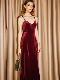 COMMENSE Sweetheart Velvet Cami Dress* Dresses