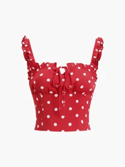 COMMENSE Sweetie Polka Dot Cami Top* Tank Tops & Camis