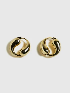 COMMENSE Tai Chi Water Drop Hoop Earrings* Earrings|Accessories