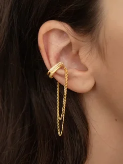 COMMENSE Tassel Single Ear Bone Clip* Earrings|Accessories