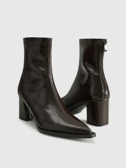 COMMENSE Thick Heel Zipper Ankle Boots* Shoes|Accessories